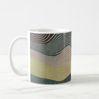 Natürliche Hügel: Landschaftsmuster Kaffeetasse