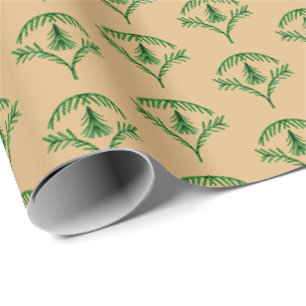 Natürliche Kiefernnadel-Bäume Geschenkpapier