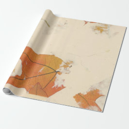 Natürliche Kraft Petals Bronze Autumn Leaf Orange Geschenkpapier