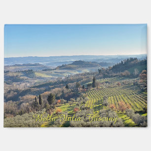Natürliche Landschaft in der Toskana, Reise Italie Magnet