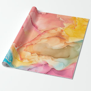 Natürliche Luxus-Abstrakt-Flüssigkunstmalerei in A Geschenkpapier