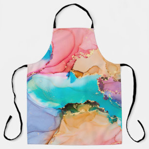 Natürliche Luxus-Abstraktkunst Fluid Art Malerei i Schürze