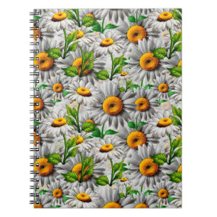 Natürliche Margeriten-Blume Cottagecore Notizblock