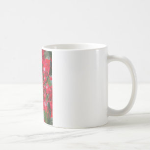 Natürliche Rote Blume Weiße Feder Kaleidoskop Kuns Kaffeetasse