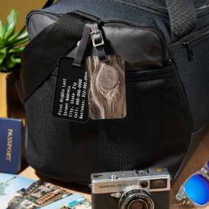 Natürliche rustikale Pinienwälder knöcheln Nah-up- Gepäckanhänger