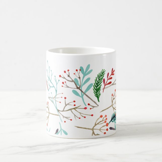 Natürliche rustikale Weihnachten Kaffeetasse (Mittel)