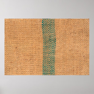 Natürliche Sacktuch braun Farbe strukturiert und B Poster