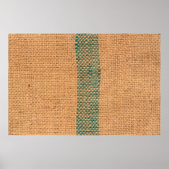 Natürliche Sacktuch braun Farbe strukturiert und B Poster (Vorne)