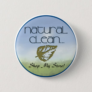 Natürliche Sauberkeit Button