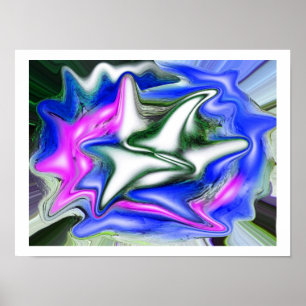 Natürliche Schnee- und Diamantenkunst Poster