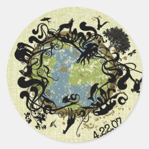 Natürliche Schönheit - bewahren Sie sie auf! Runder Aufkleber