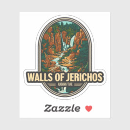 Natürliche Schönheit der Mauern von Jerichos-Alaba Aufkleber