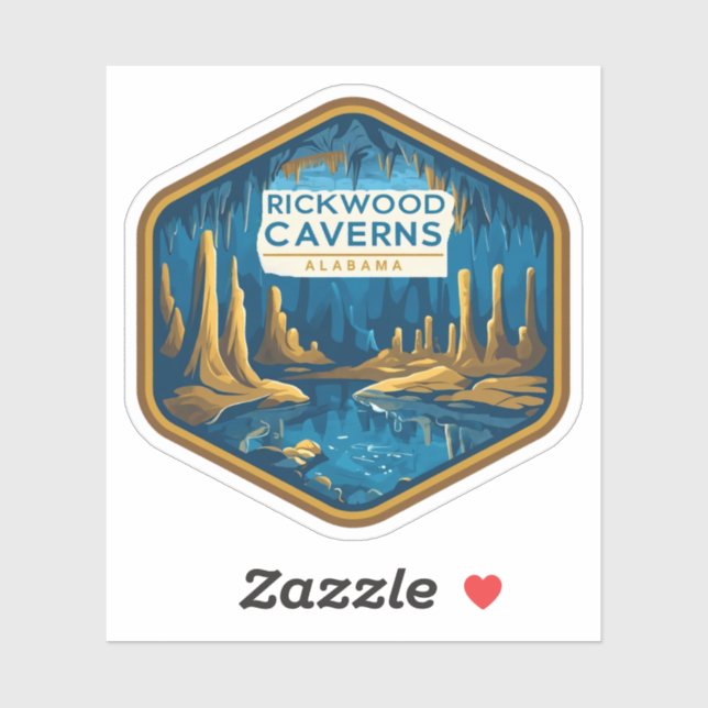 Natürliche Schönheit der Rickwood Caverns-Alabama Aufkleber (Blatt)
