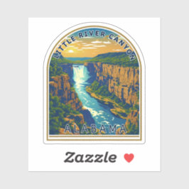 Natürliche Schönheit des Little River Canyon-Alaba Aufkleber