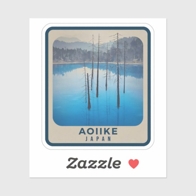 Natürliche Schönheit von Aoike-Japan Aufkleber (Blatt)