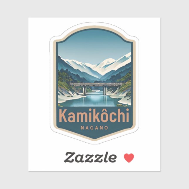 Natürliche Schönheit von Kamikochi-Japan Aufkleber (Blatt)