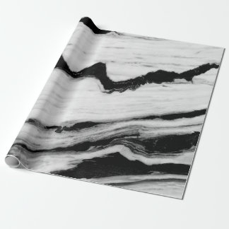 natürliche, schwarz-weiße Marmorstruktur, luxuriös Geschenkpapier