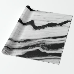 natürliche schwarze und weiße Marmortextur, luxuri Geschenkpapier