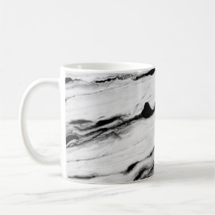 natürliche schwarze und weiße Marmortextur, luxuri Kaffeetasse