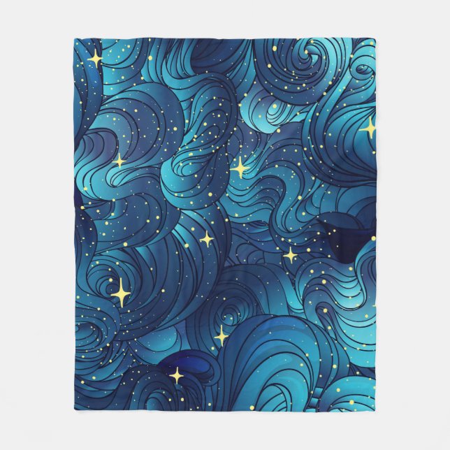 Natürliche Textur. Dekorative handgezogene Doodle Fleecedecke (Vorderseite)