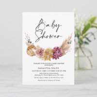 Natürliche Töne Pflaumenfarbe Boho Blumenbaby-Dusc