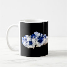 Natürliche, transparente Deep Blue Flourite Tasse