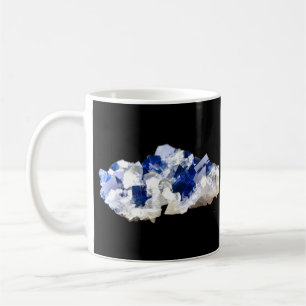Natürliche, transparente Deep Blue Flourite Tasse