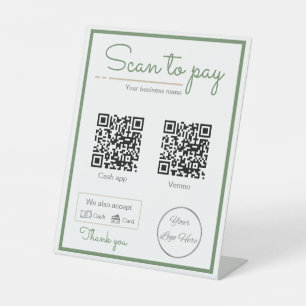 Natürliche Weise grün 2 qqqm Code Business Scan zu Sockelschild