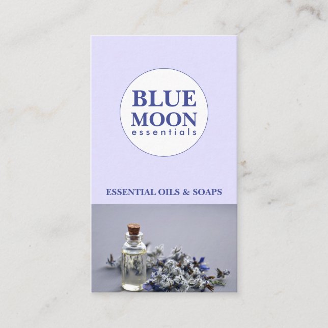 Natürliche Wellness in lebenswichtigen Ölen Visitenkarte (Vorderseite)