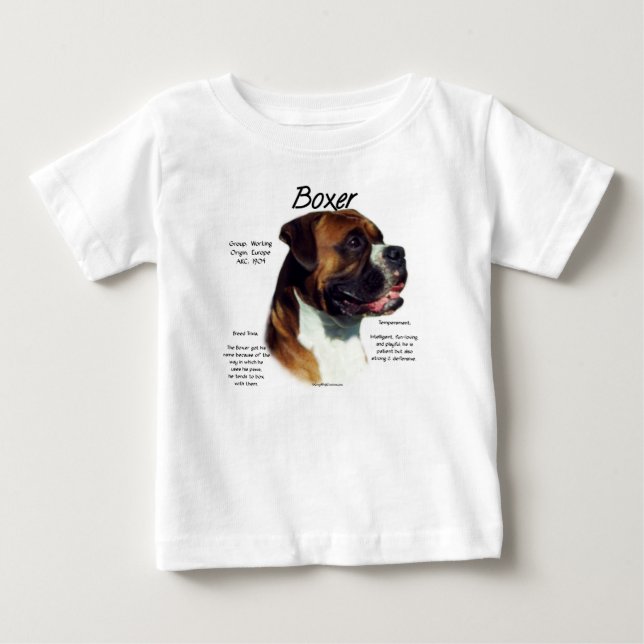 Natürlicher farbiger Boxer trifft die Rasse Baby T-shirt (Vorderseite)