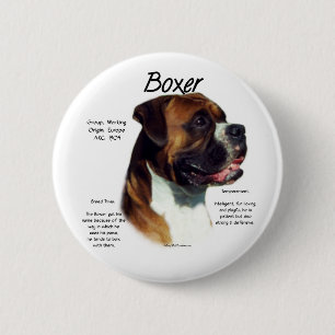 Natürlicher farbiger Boxer trifft die Rasse Button