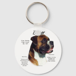 Natürlicher farbiger Boxer trifft die Rasse Schlüsselanhänger