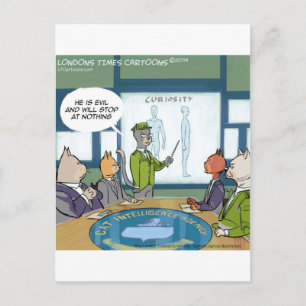 Natürlicher Feind der Katze lustig Postkarte