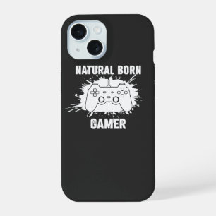Natürlicher geborener Gamer - Splatter Style Gamin iPhone 15 Hülle