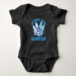 Natürlicher Geborener Surfer Baby Strampler