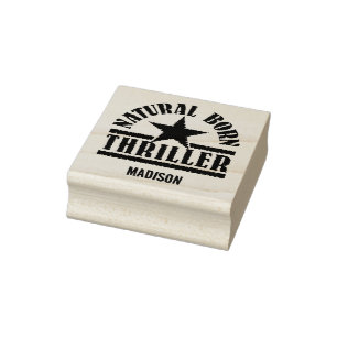 Natürlicher Geborener Thriller-individuelle Name Gummistempel