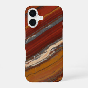 Natürlicher geschichteter Jaspis-Stein iPhone 16 Hülle