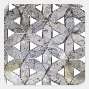 Natürlicher grauer Stein Mosaikmuster Blume des Le Quadratischer Aufkleber