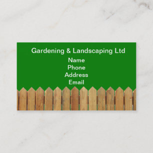 Natürlicher hölzerner Garten-Zaun Visitenkarte
