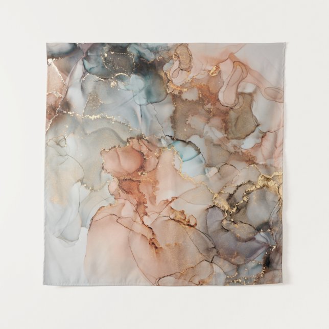 Natürlicher Luxus abstrakte Flüssigkunstmalerei in Wandteppich (Vorderseite)