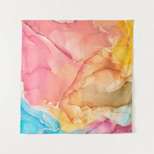 Natürlicher Luxus abstrakte Flüssigkunstmalerei in Wandteppich