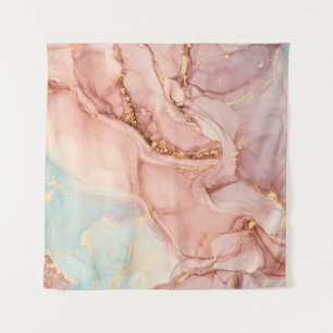 Natürlicher Luxus abstrakte Flüssigkunstmalerei in Wandteppich