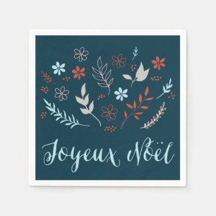 Natürlicher Noël Weihnachtsfeiertag Serviette