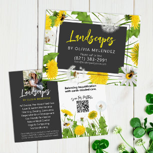 Natürlicher Rasenpflegedienst Löwenzahn & Bienen A Postkarte