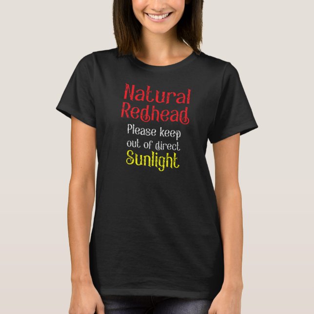 Natürlicher Redhead Behielt aus direkter Sonnenlic T-Shirt (Vorderseite)