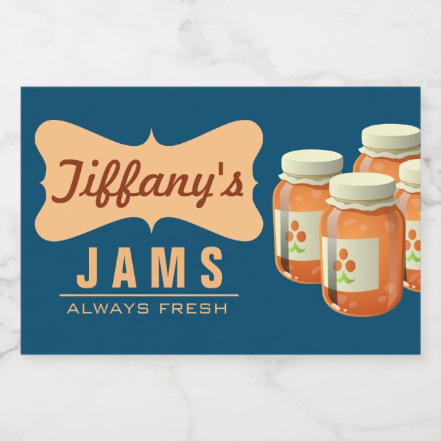 Natürliches Bio | Orange Marmalade | Handgefertigt Lebensmitteletikett (Einzelnes Label)