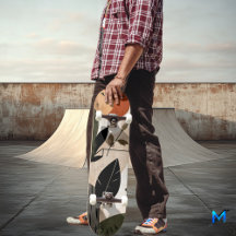 Natürliches Boho-Minimalist-Skateboard - Erdiger B