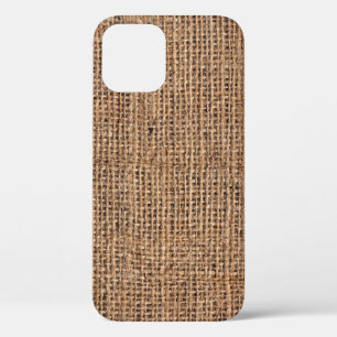 Natürliches braunes Jute-Leinwand grobe Grunge-Hin Case-Mate iPhone Hülle