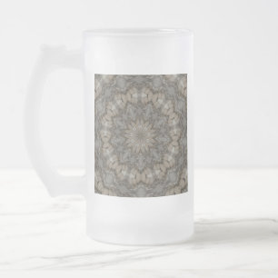 Natürliches Eath tont Mandala-Muster Mattglas Bierglas