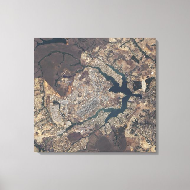 Natürliches Farbbild von BrasÃ, Â ½lia, Brasilien Leinwanddruck (Vorderseite)